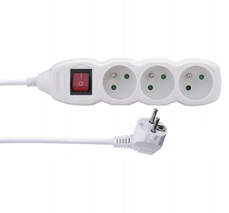 Listwa zasilająca 3 gniazdka PRZEDŁUŻACZ kabel 5m