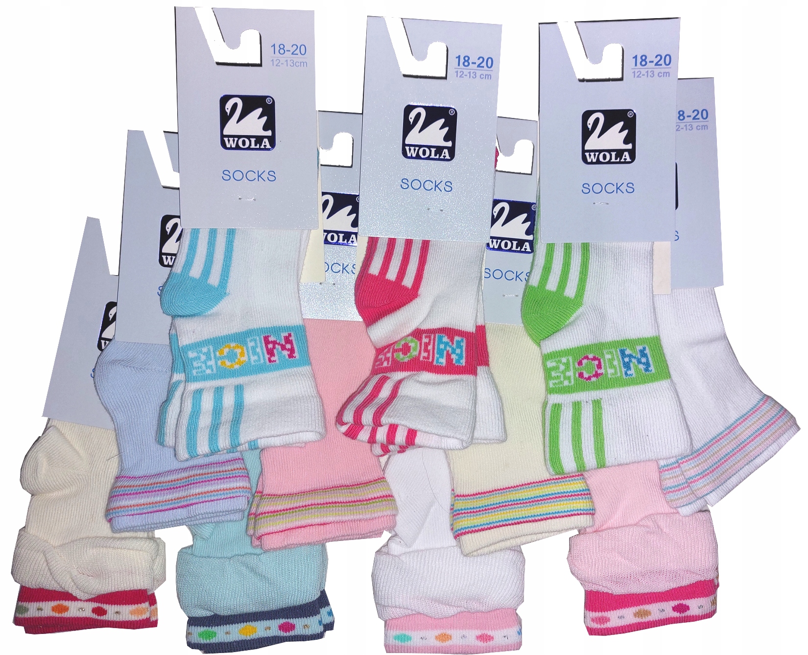 

Wola skarpetki dziewczynka 11 par * 12-13cm 18-20