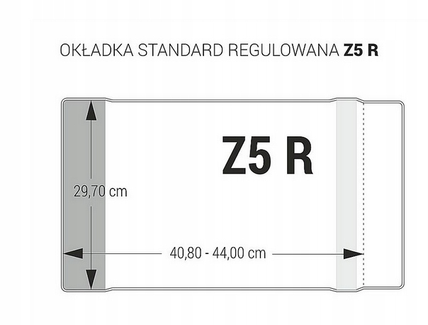 

Okładka regulowana Biurfol Z5R 297mm x 408-440mm