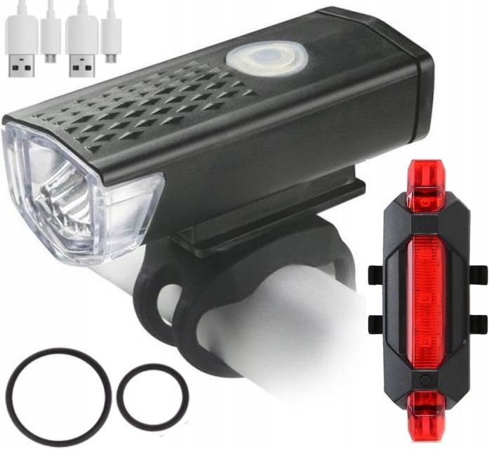 LAMPKA ROWEROWA NA ROWER LED OŚWIETLENIE PRZÓD TYŁ EAN (GTIN) 5905191984410