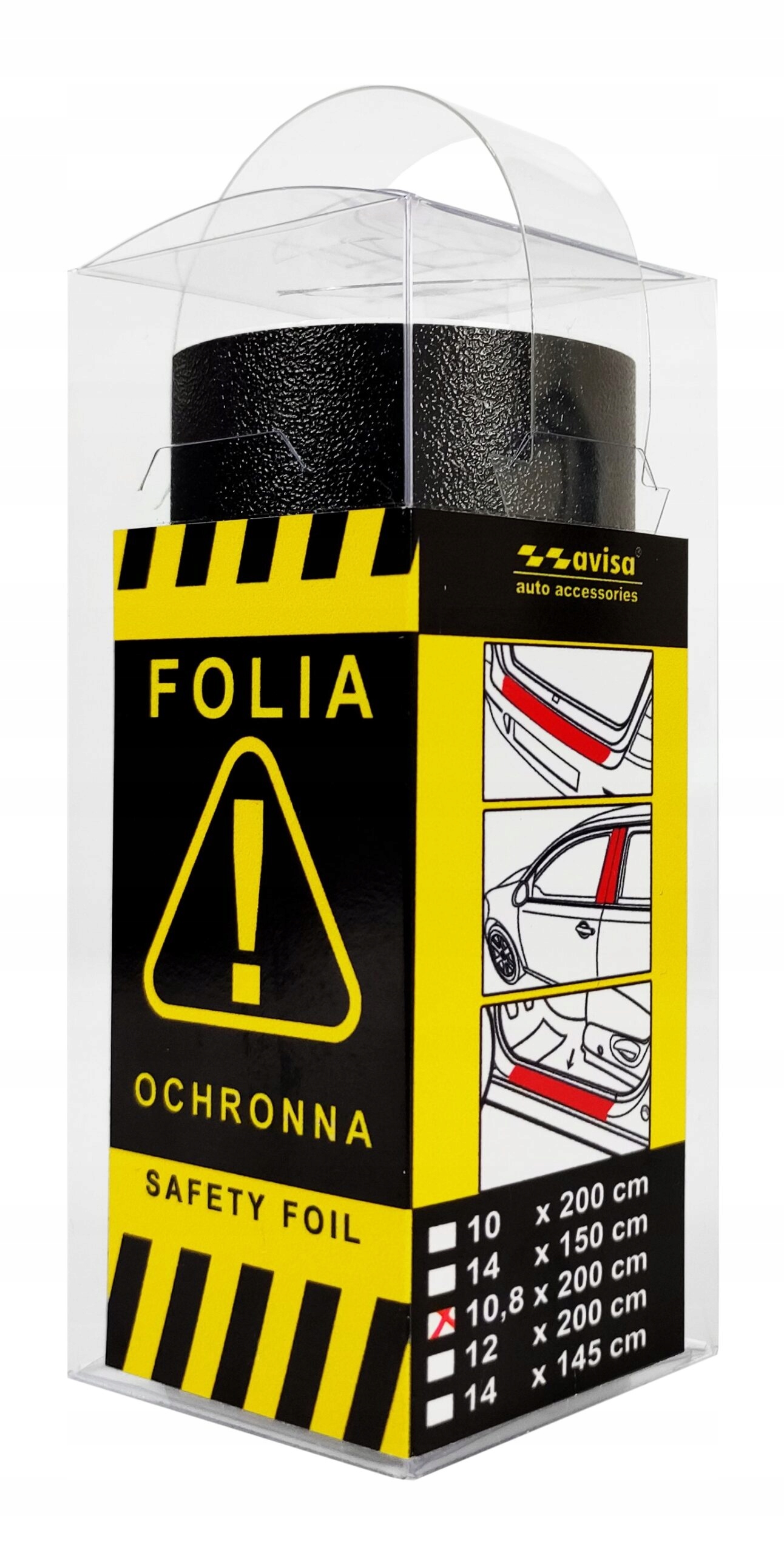 

Folia Ochronna Czarna Progi Słupki Avisa 10,8x200