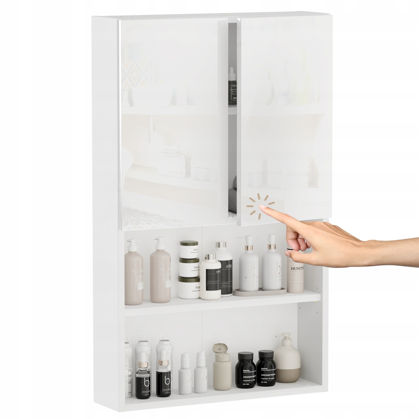 Závěsná koupelnová skříňka bílá Lesk Do Koupelny na koupelnové doplňky