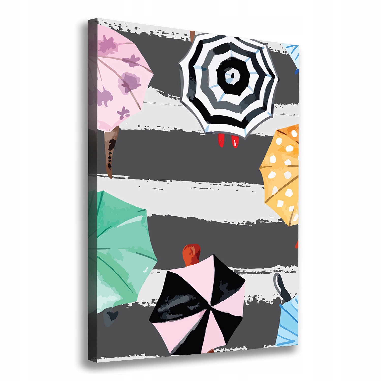 

Foto obraz na płótnie Kolorowe parasole 70x100 cm