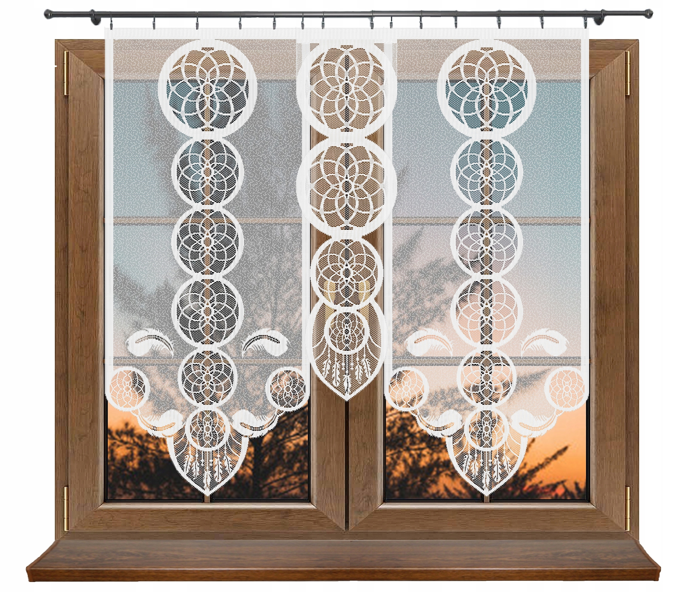 PANEL AŻUR FIRANA ŻAKARDOWA BIAŁA ŁAPACZ SNÓW Marka Nav-Hess