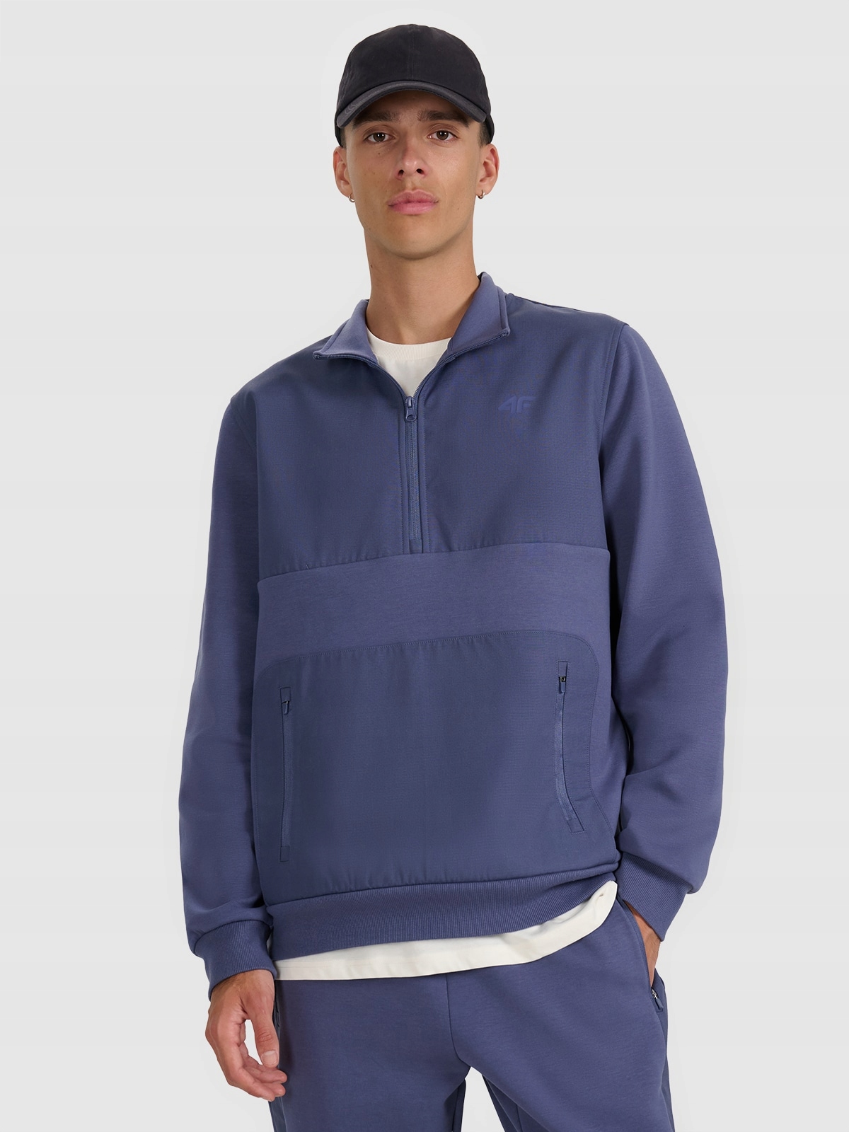 4F Pánská Mikina Se Zipem Do Poloviny TSWSM1947 AW25 XL