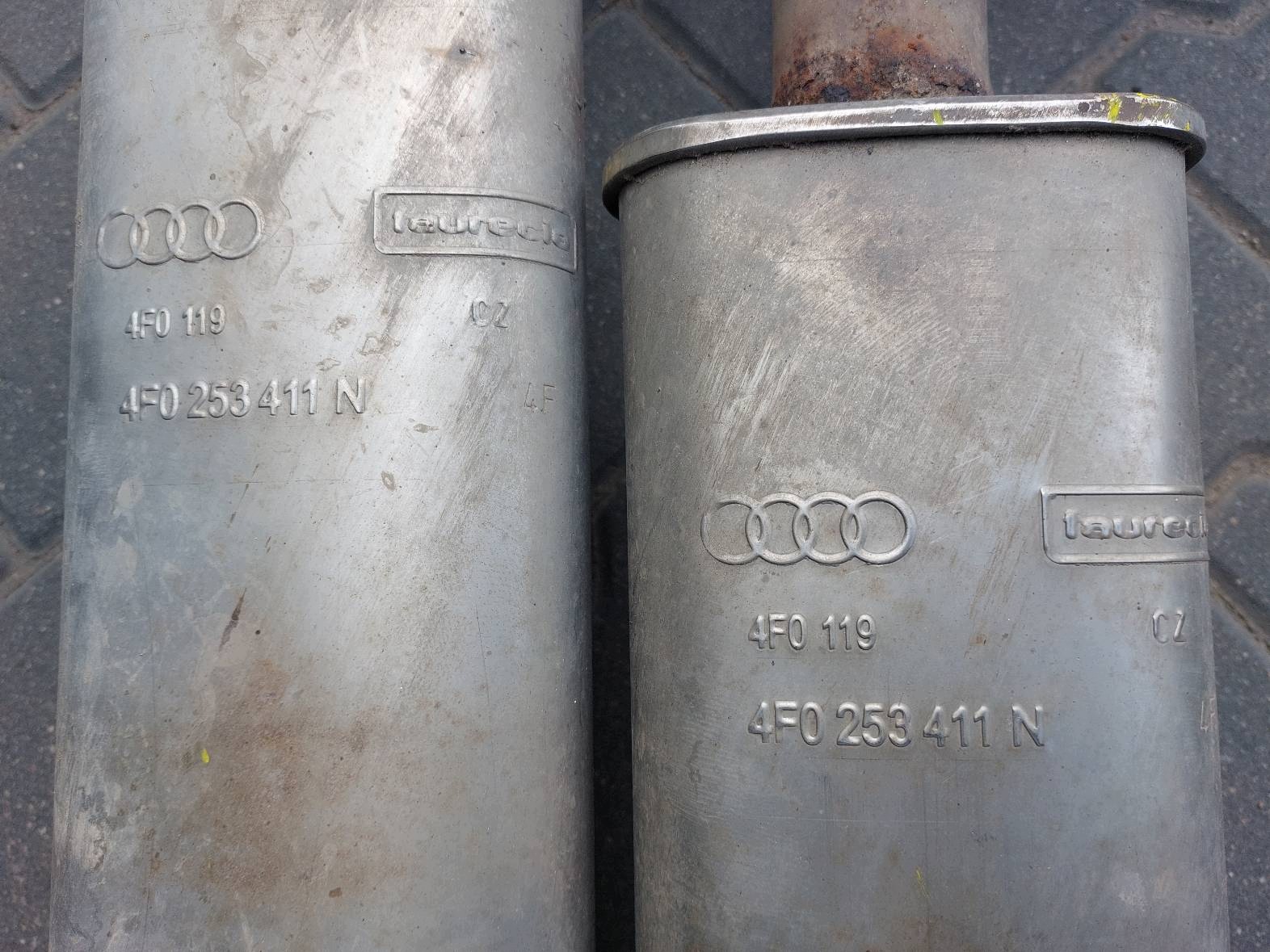 Dämpfer Endschalldämpfer Auspuff mitte + KONCOWY AUDI A6 C6 3.2 V6