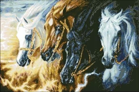 Křížková výšivka počítaná sada (kanva, mulina)