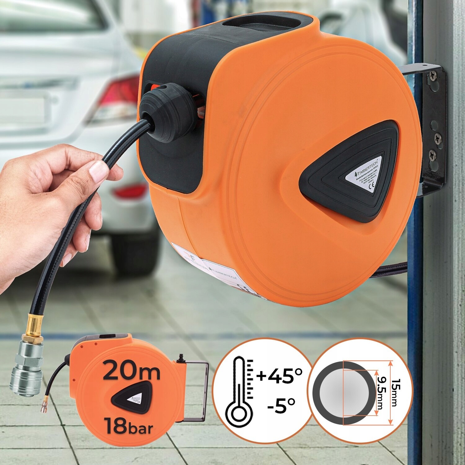 BĘBEN NA WĄŻ PNEUMATYCZNY 30M AUTOMATYCZNY ZWIJACZ WĘŻA SPRĘŻONE POWIETRZE Rodzaj bęben