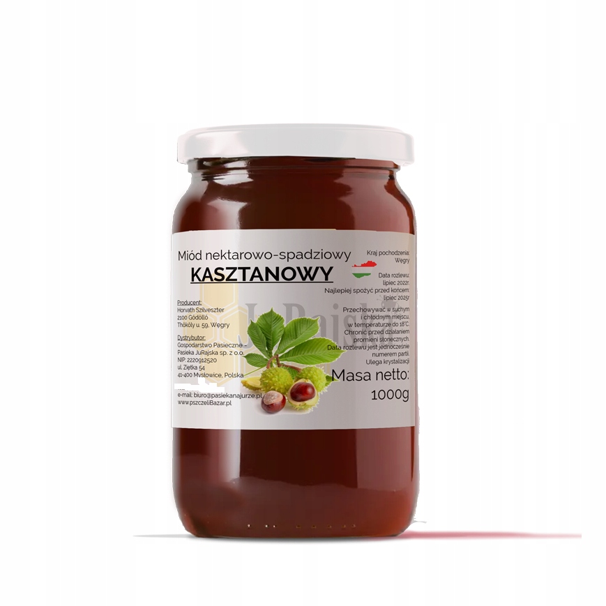 Miód Kasztanowy Prawdziwy 1kg