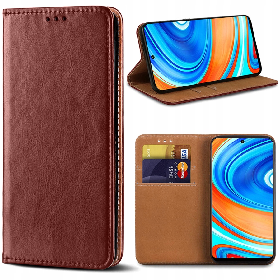

Etui do Xiaomi Redmi Note 9 Pro Skórzane + Szkło