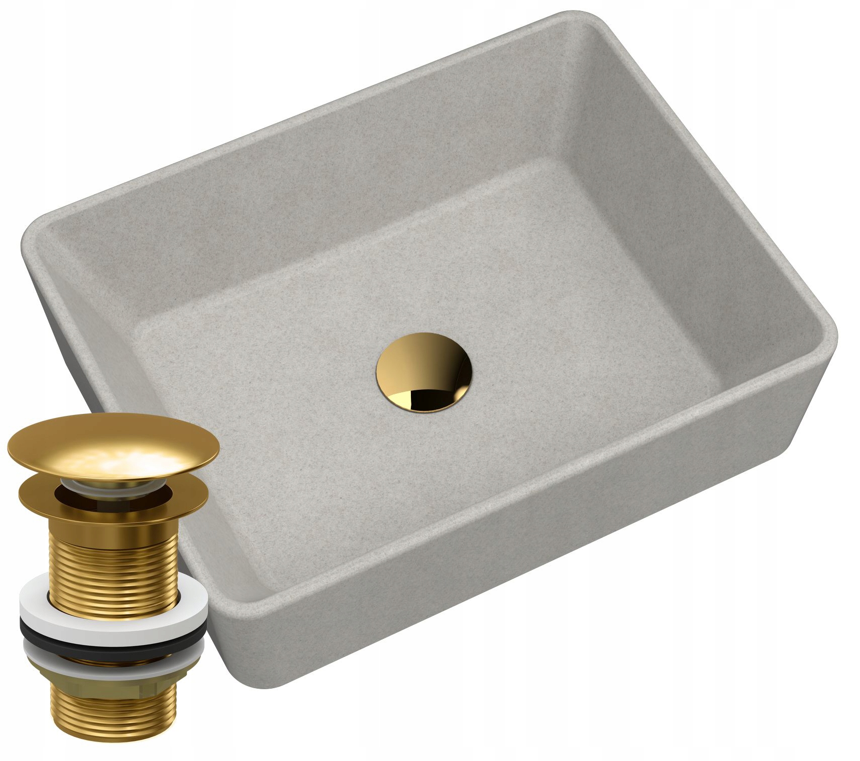 Granitová Umývadlová Doska, Béžová, Zlatý Korok