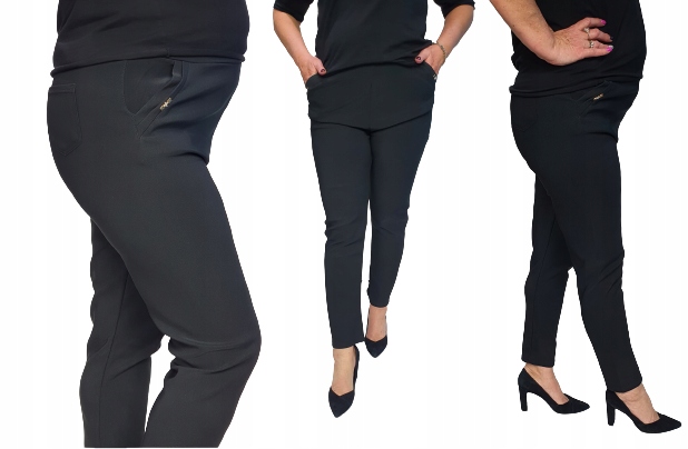 Gładkie długie spodnie PLUS SIZE różne kolory do wyboru r56 8/9xl