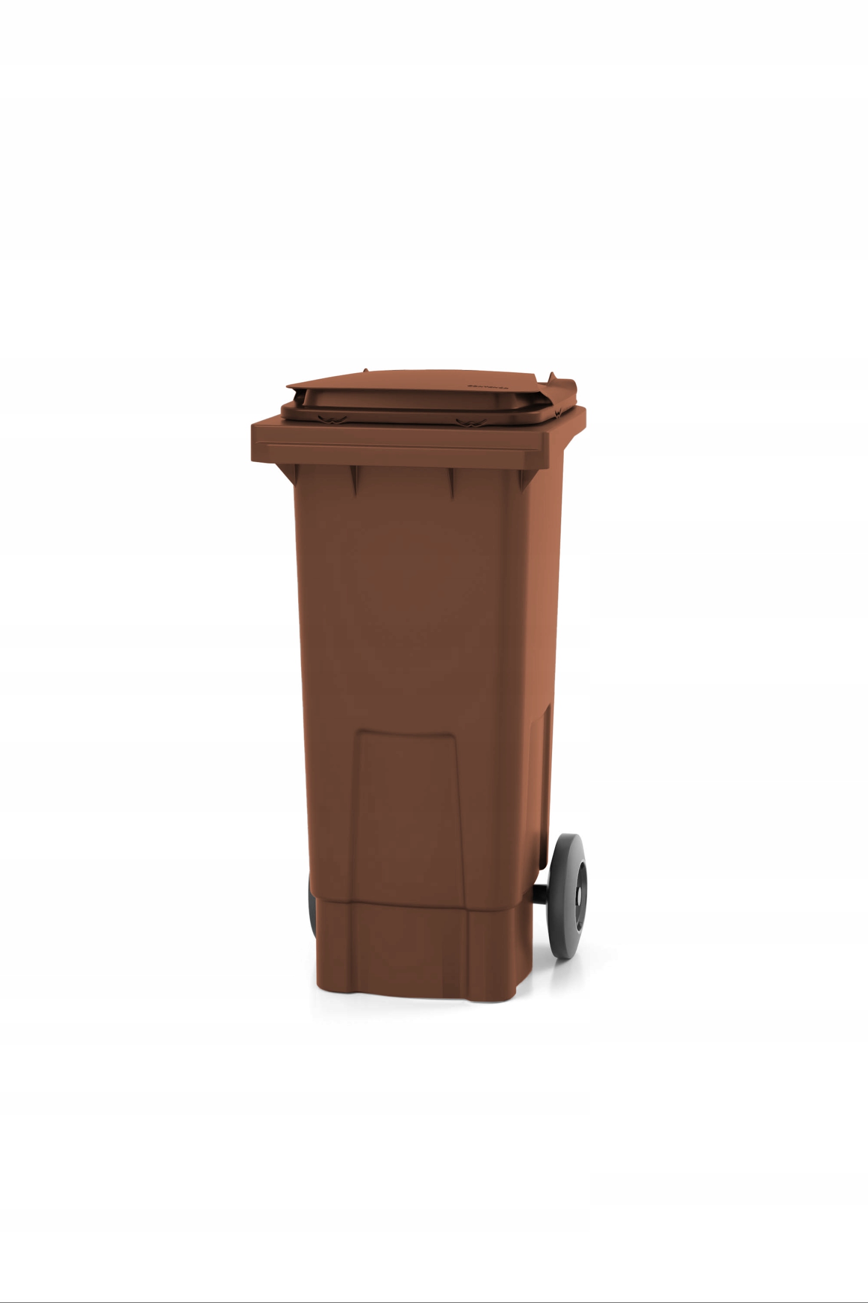 Pojemnik Kosz Kubeł Na Śmieci Odpady Bio 80L Brązowy Ewro