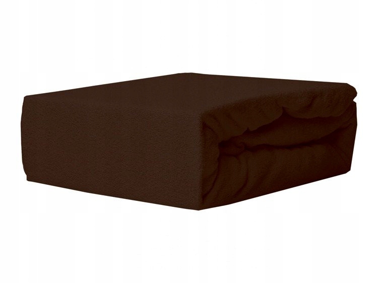 

Prześcieradło Frotte 160x200 z gumką brązowe