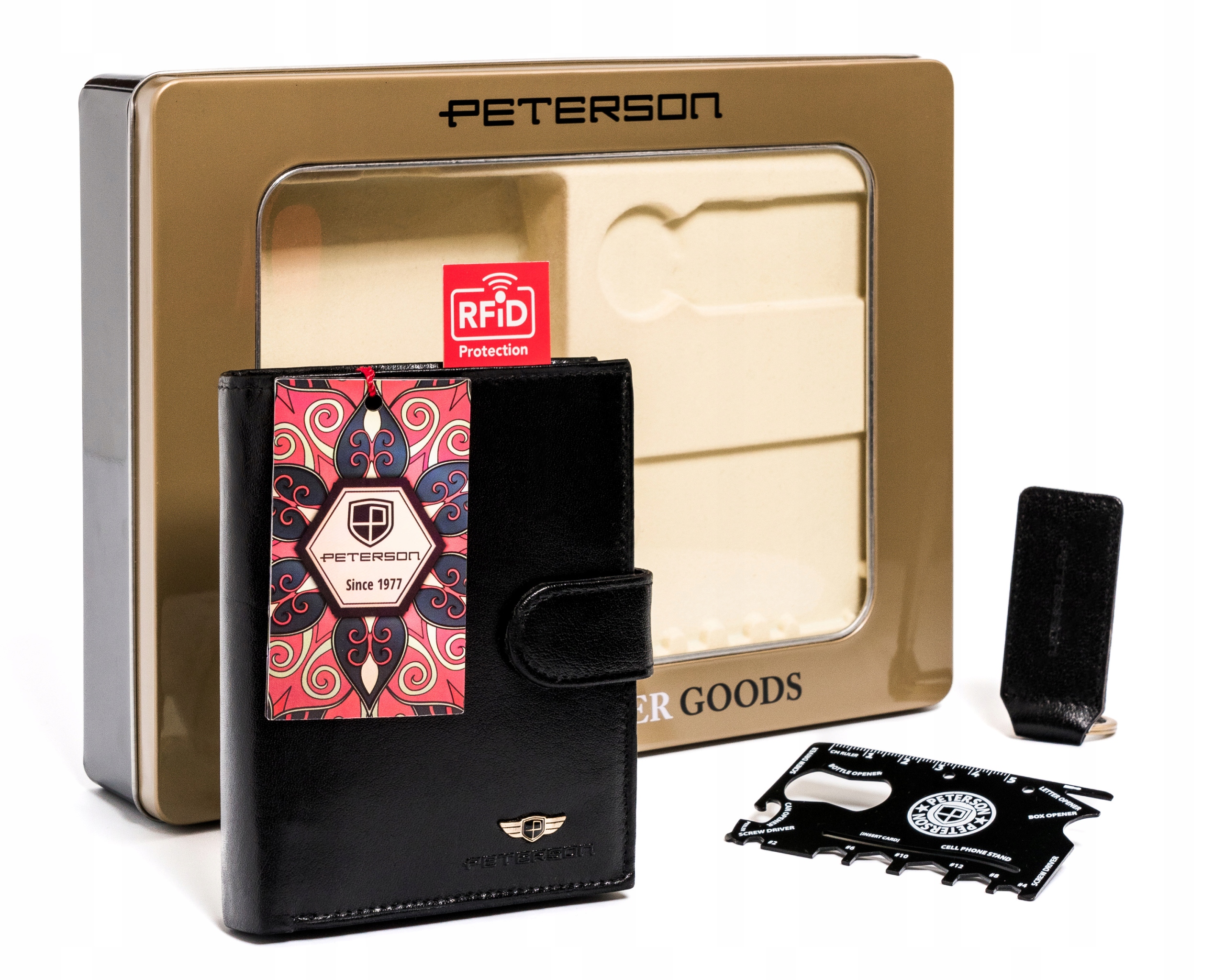 

Peterson portfel skórzany brelok zestaw prezentowy
