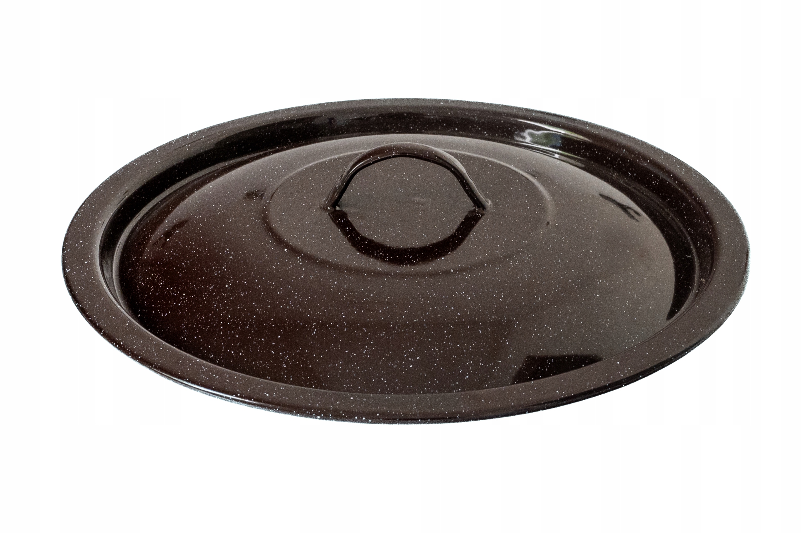 POKRYWKA EMALIOWANA BRĄZOWA 32cm EMALIA OLKUSZ