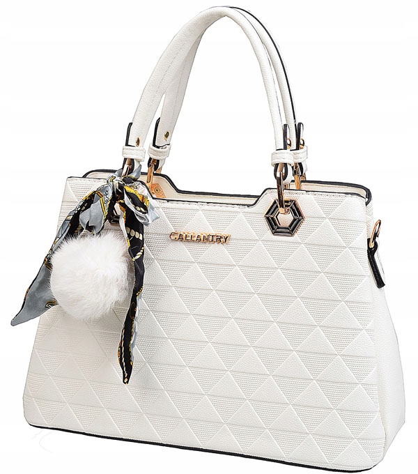 GALLANTRY elegancka TOREBKA damska KUFEREK pasek print geometryczny