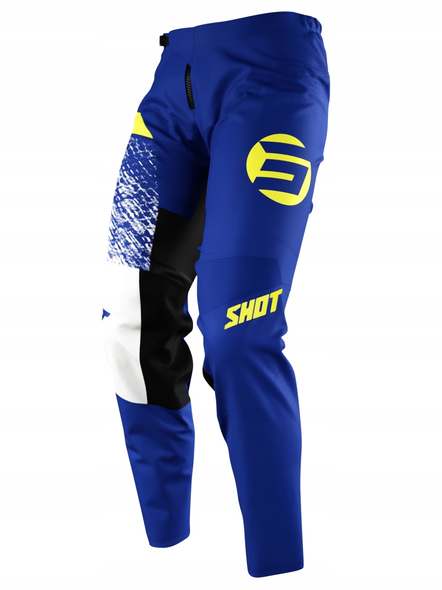 Shot Racing Výpredaj Nohavice Moto Devo Roll Blue Farba Modrá/Biela/Žltá
