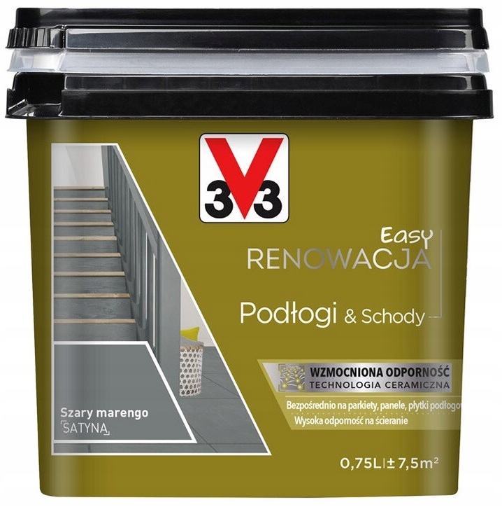 Farba Renowacyjna Do Płytek Podłoga 0,75 V33 Szary Marengo