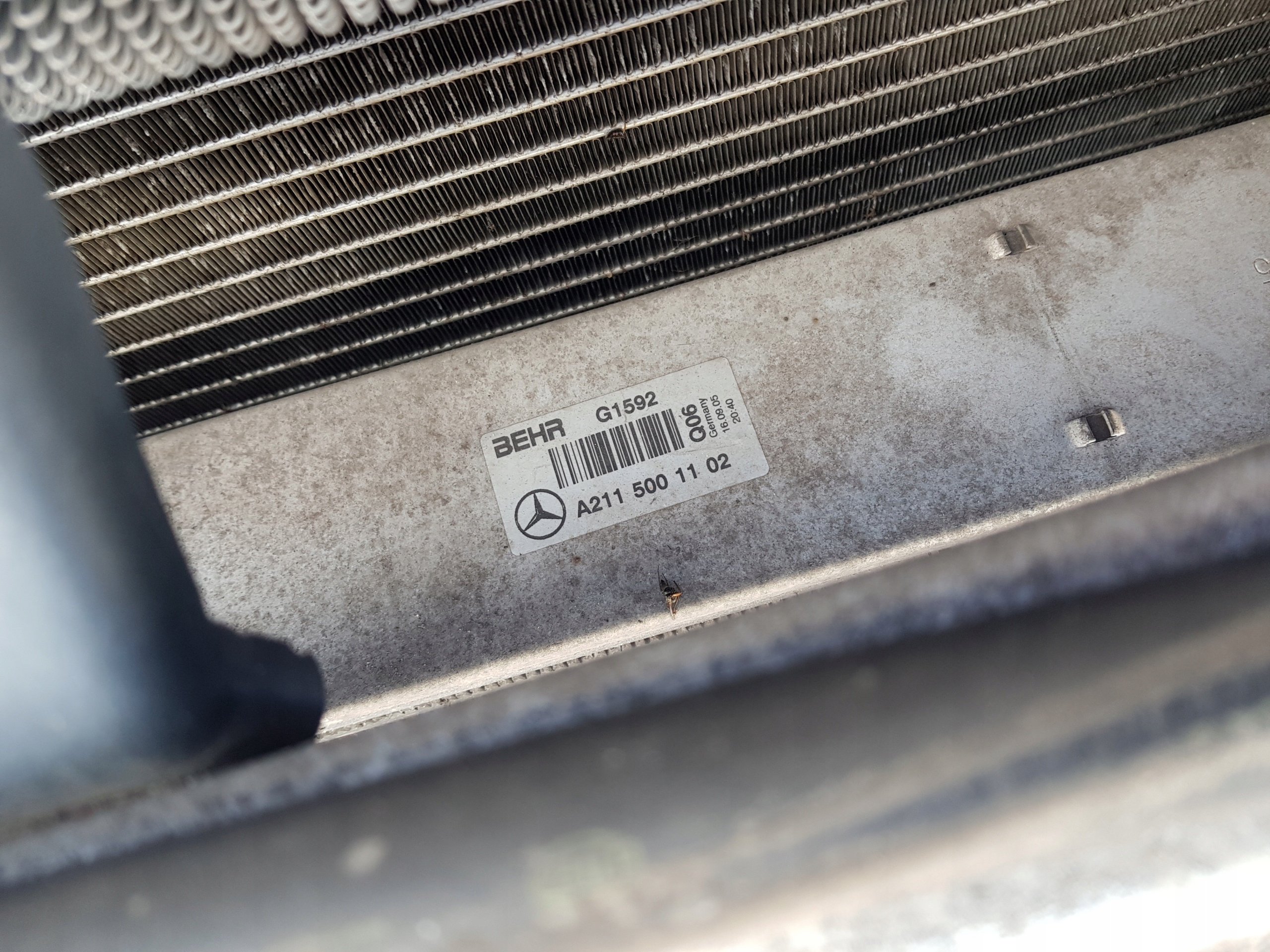 support panel for radiators radiator MERCEDES W211 CDI