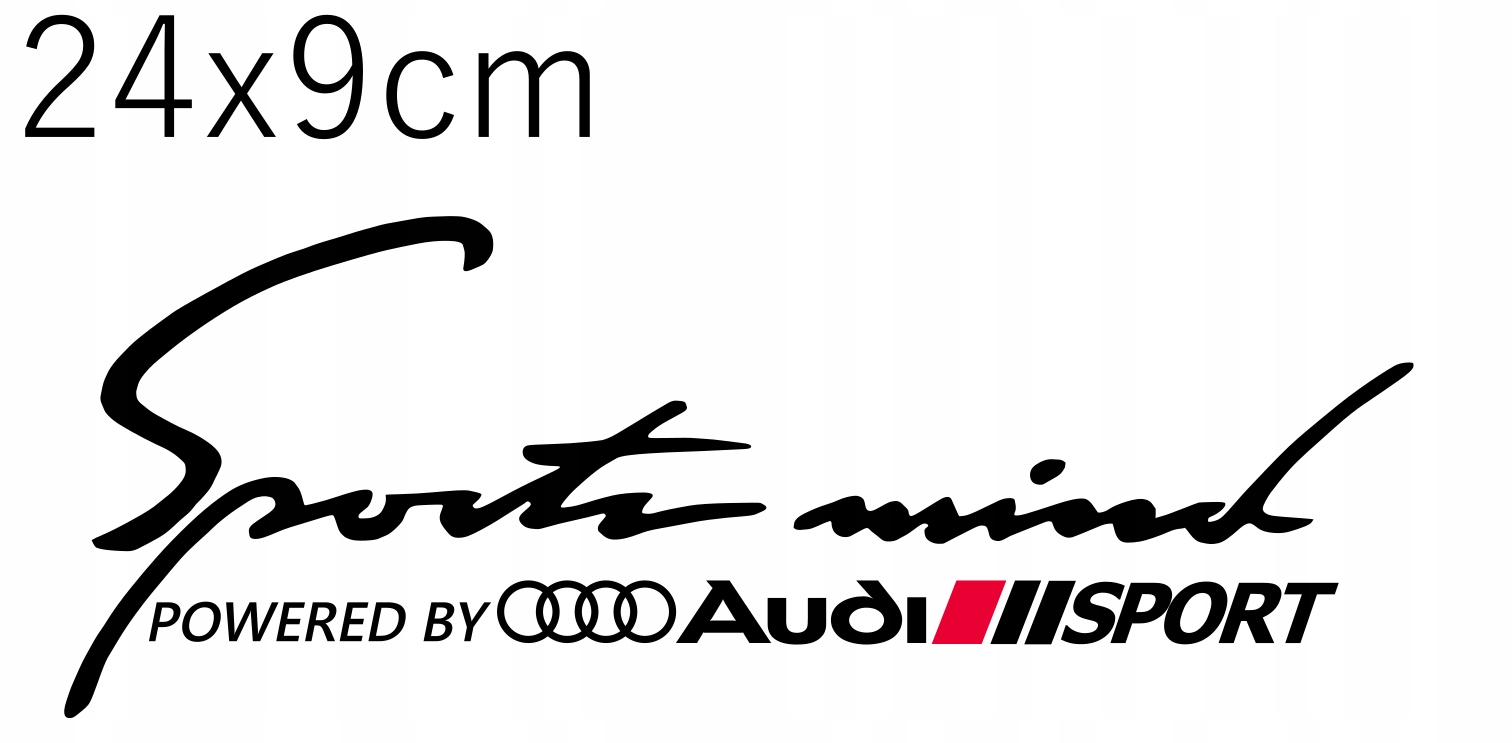 

Naklejka Sports Mind Powered by Audi Sport 24x9cm