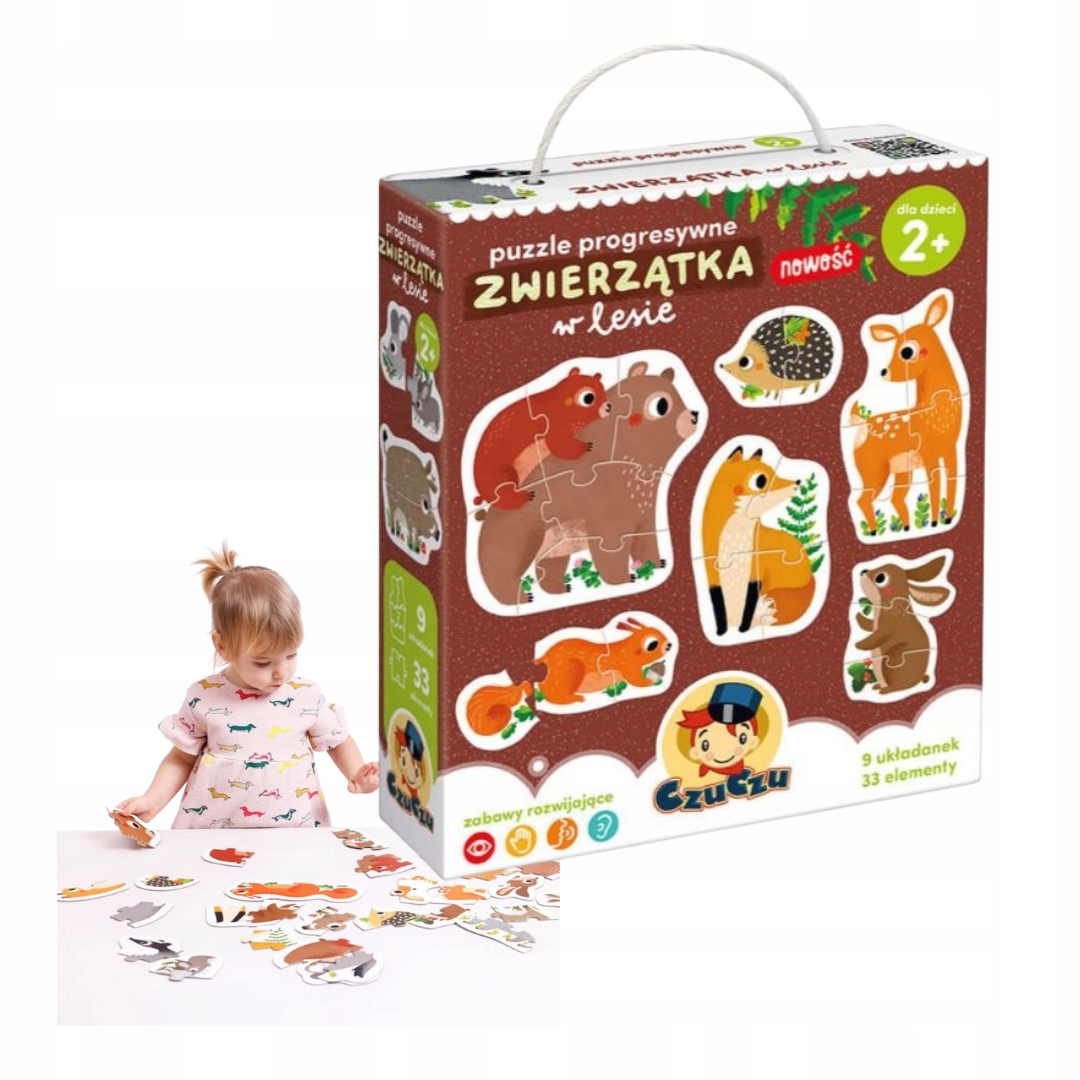 

CzuCzu Puzzle Progresywne Zwierzątka w Lesie 2+