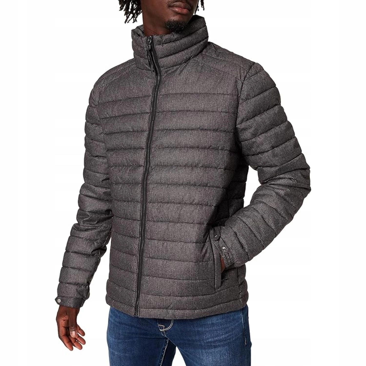 pánská péřová prošívaná bunda Superdry zimní podzimní zateplená vel. L