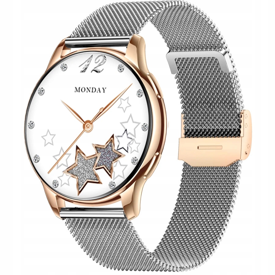 Dámské hodinky Chytré Hodinky Rubicon RNCF30 Stříbrné Hovory Sms Kroky