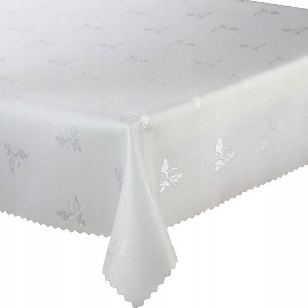 

Obrus Plamoodporny Biały Listki 140x240 cm