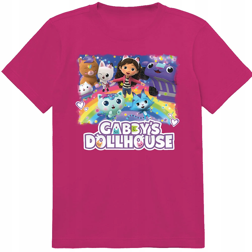 ZESTAW 3W1 KOSZULKA DLA DZIECI TATUAŻE NAKLEJKI KOCI DOMEK GABI 104 JAKOŚĆ Rozmiar XXS