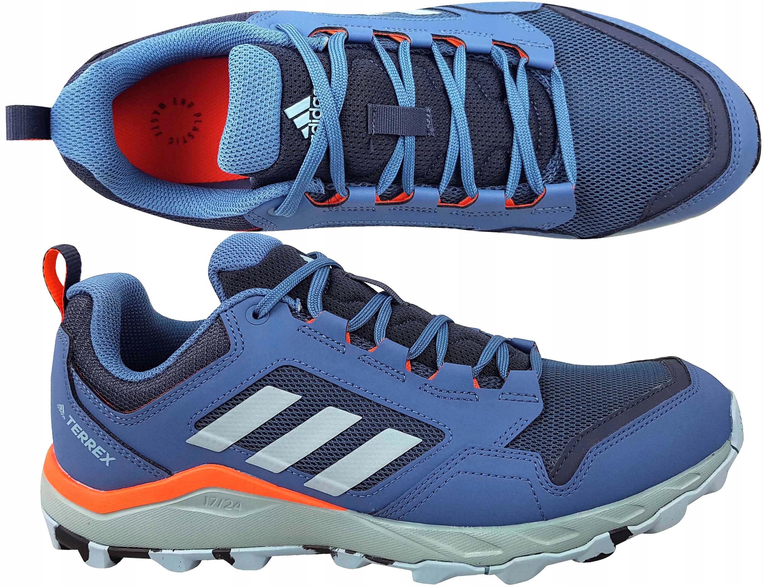 ADIDAS TERREX TRACEROCKER BUTY TREKKINGOWE TRAPERY Kolor niebieski