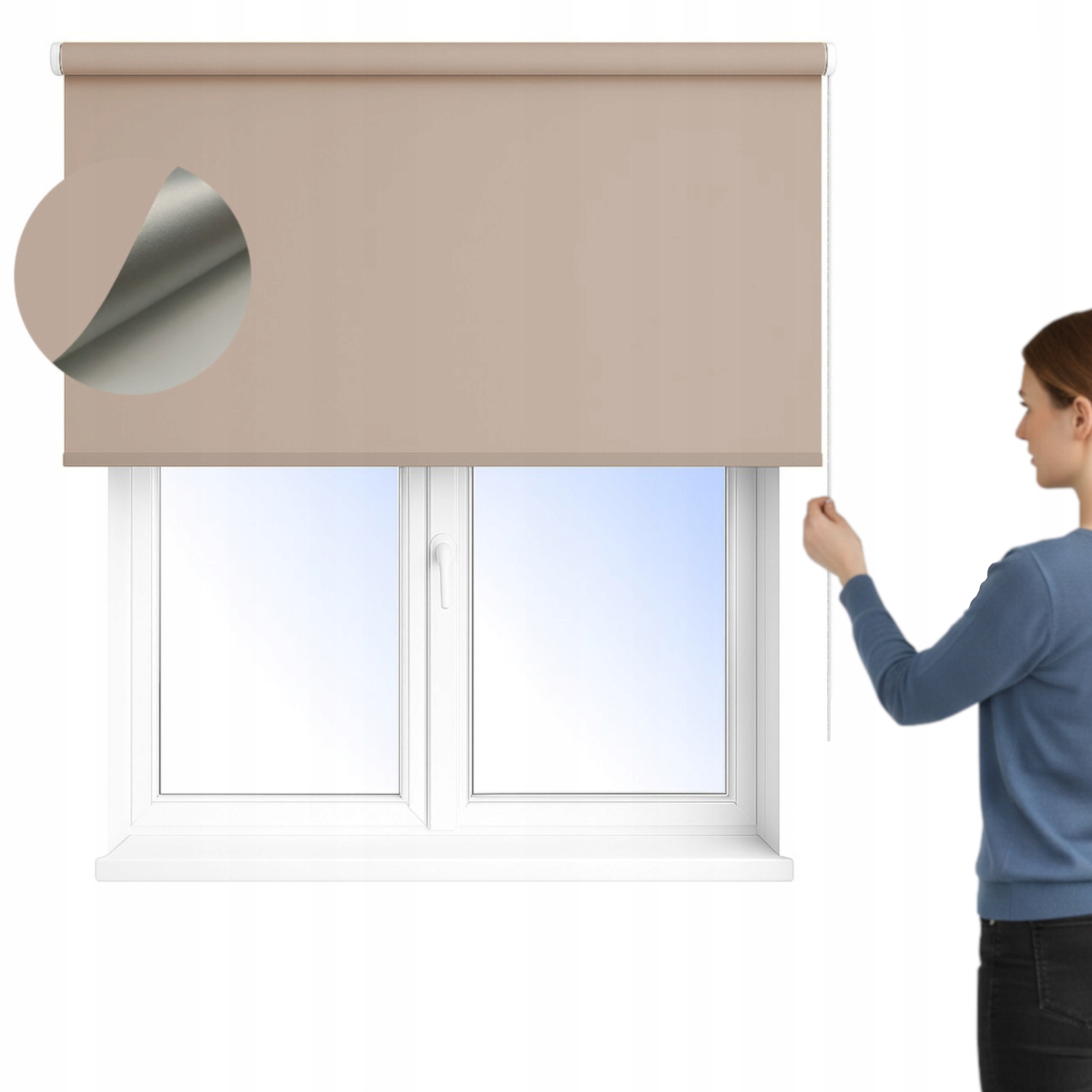 Stropní nástěnná Roleta fi 25 mm 100% zatemnění Mgr na míru 175 x 240 cm