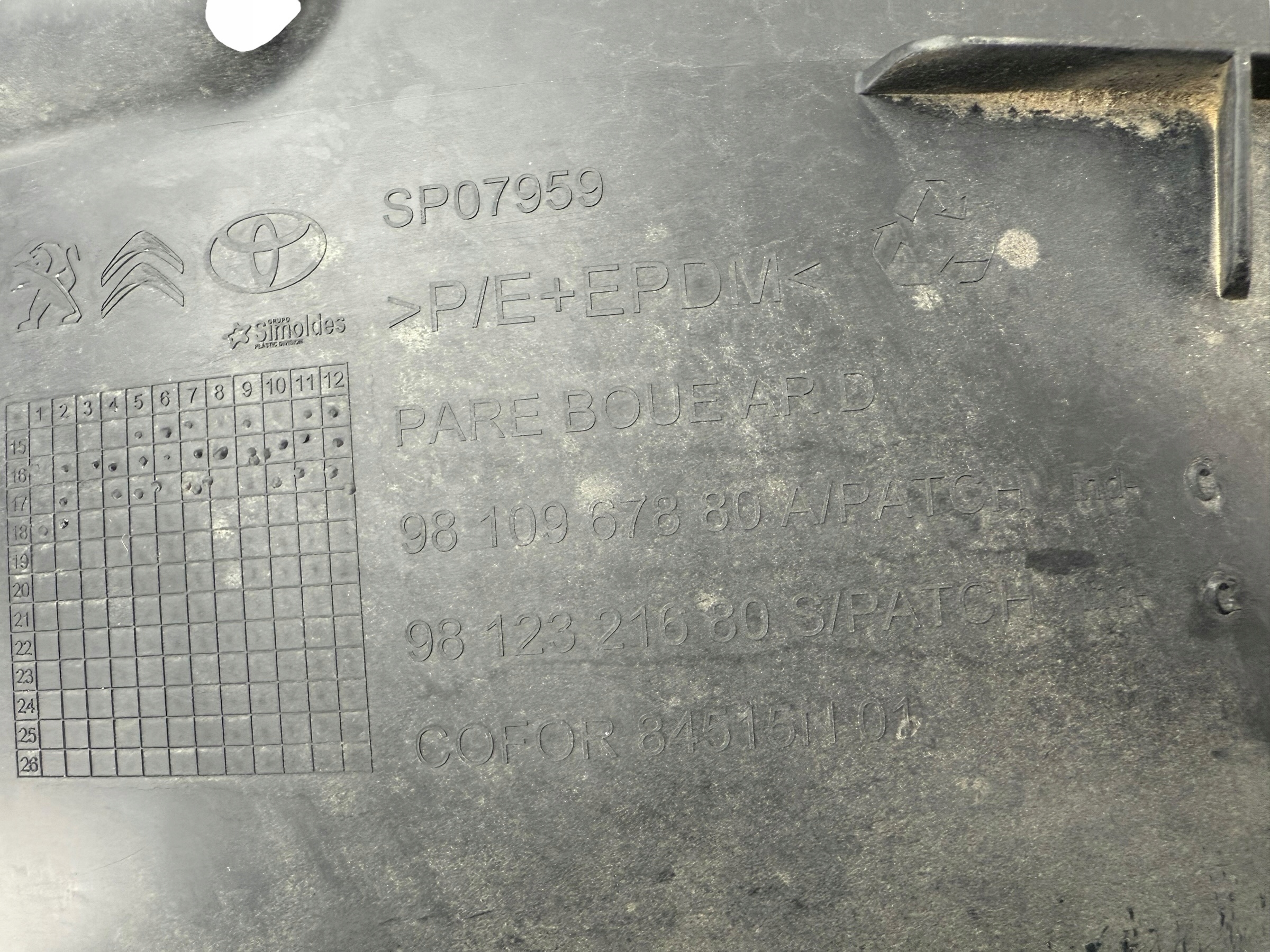 mudguard right rear. right rear part complete CITROEN JUMPY III