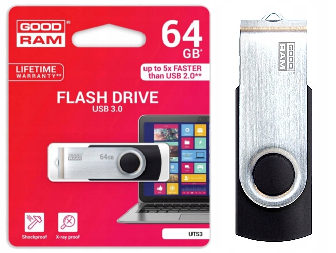 

Metalowy Pendrive Goodram Twister 64GB