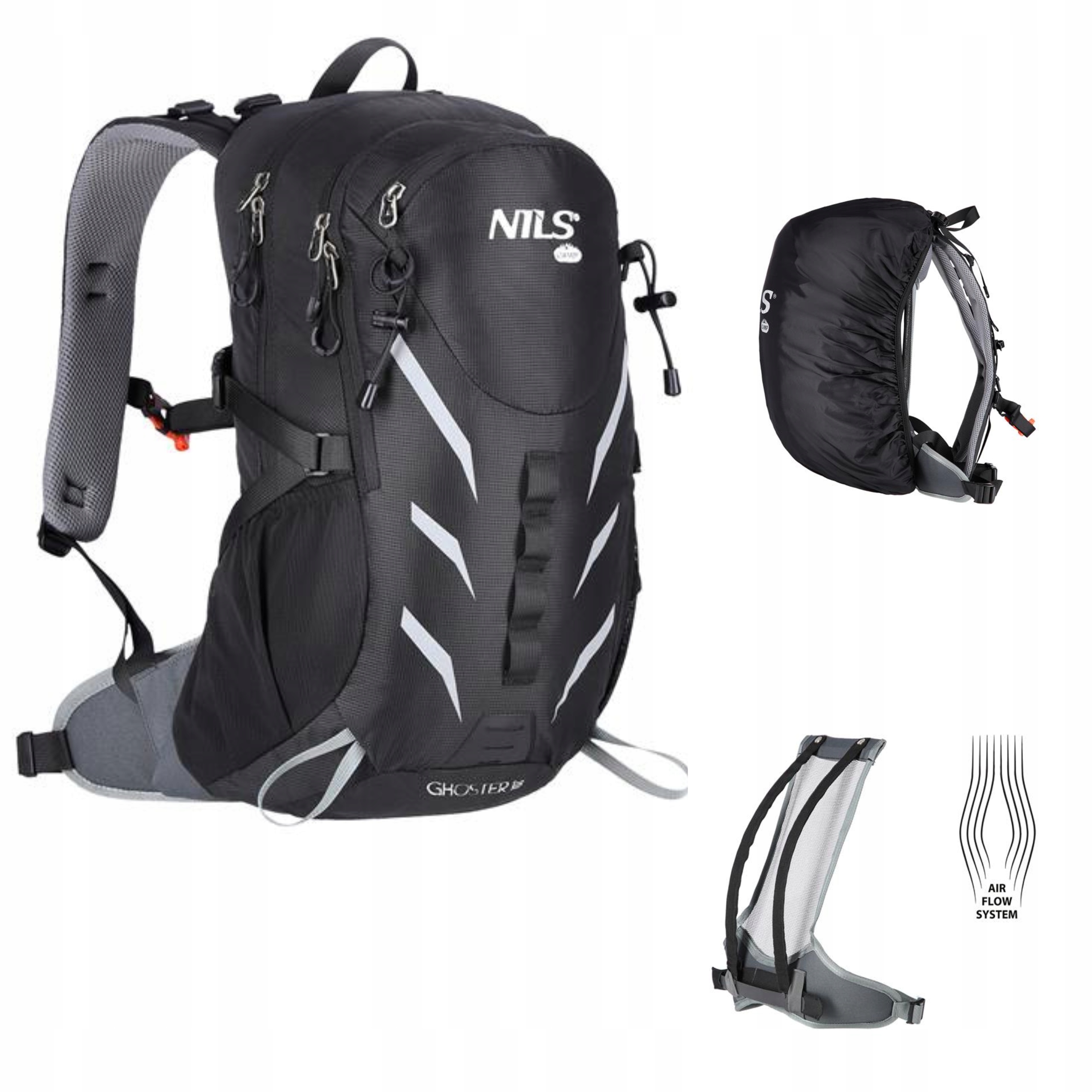 Turistický Ghoster Černý Batoh Nils Camp NC1942 20L