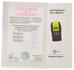 Alkomat FitAlco Neon F1 Kalibracje Gratisy Measuring range 03