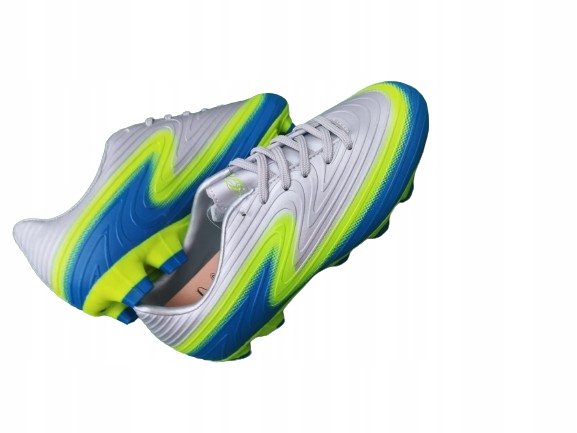 Korki lanki Buty do piłki Silver srebrne Blue niebieskie Yellow żółte 34