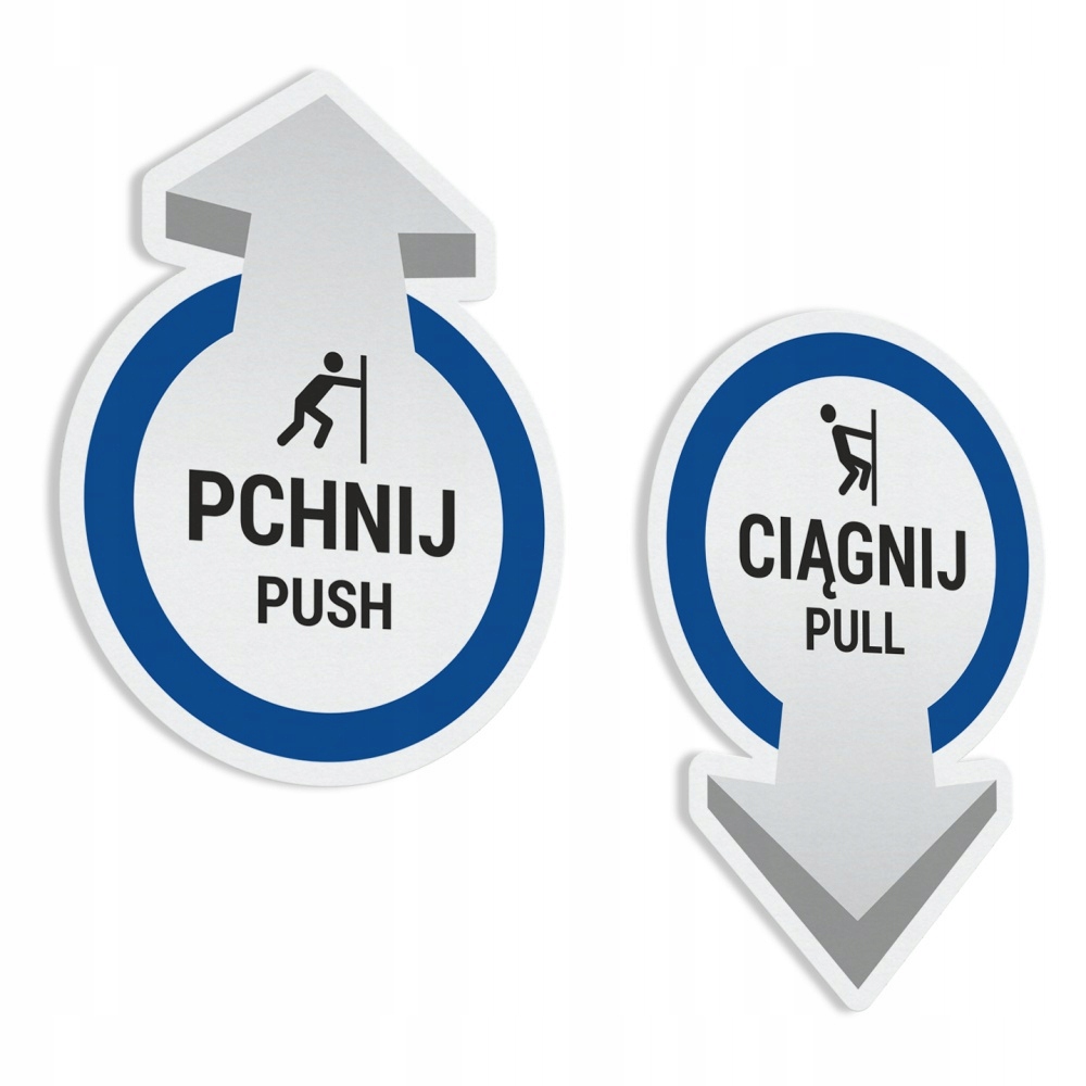 

Pchać, Ciągnąć, Pchnij, Ciągnij naklejki