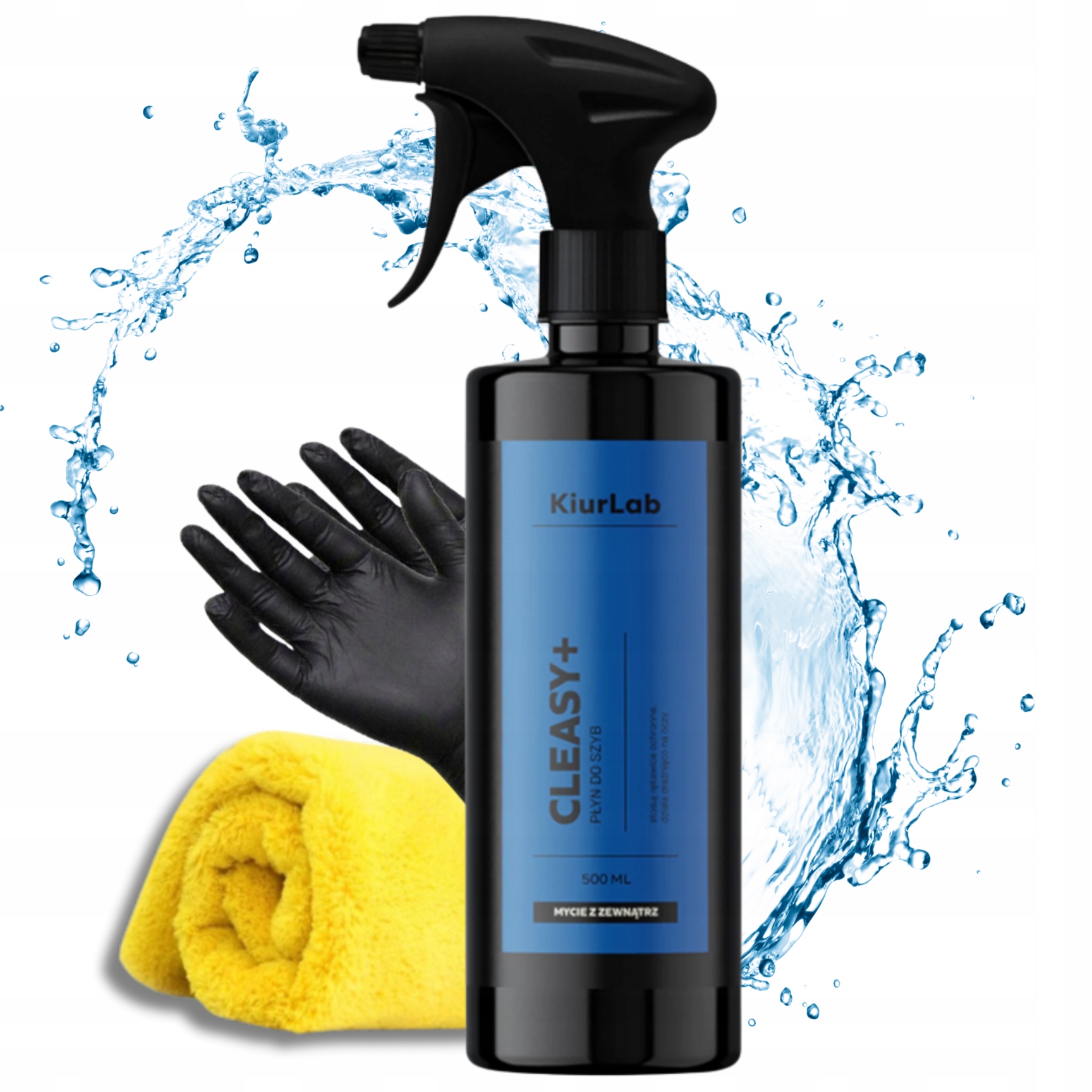 KiurLab płyn do szyb Cleasy+ 500ml Silnie Odtłuszczający Płyn Do Mycia
