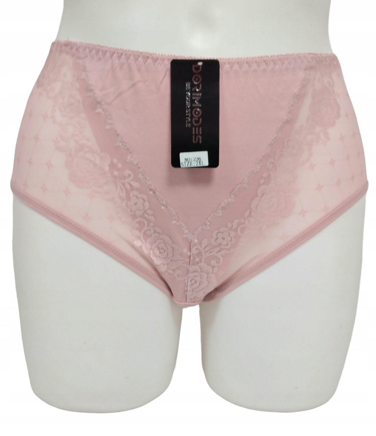 WYSOKIE FIGI DAMSKIE Dorimodes BAWEŁNA z KORONKĄ XXXL DUŻE ROZMIARY Linia plus size (duże rozmiary)