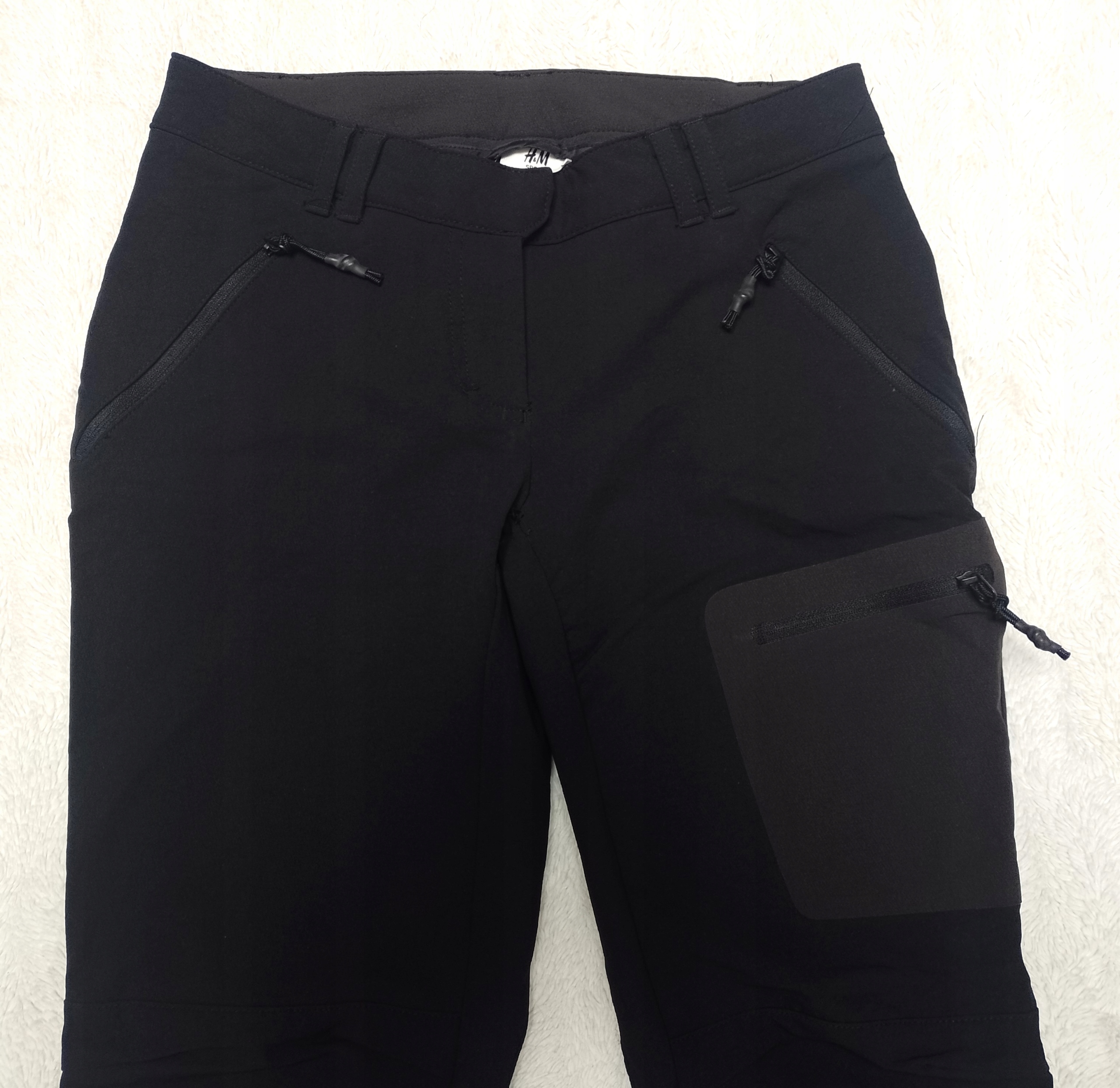 spodnie softshell trekkingowe damskie H&M 34 XS czarne cienkie Kod producenta XXX