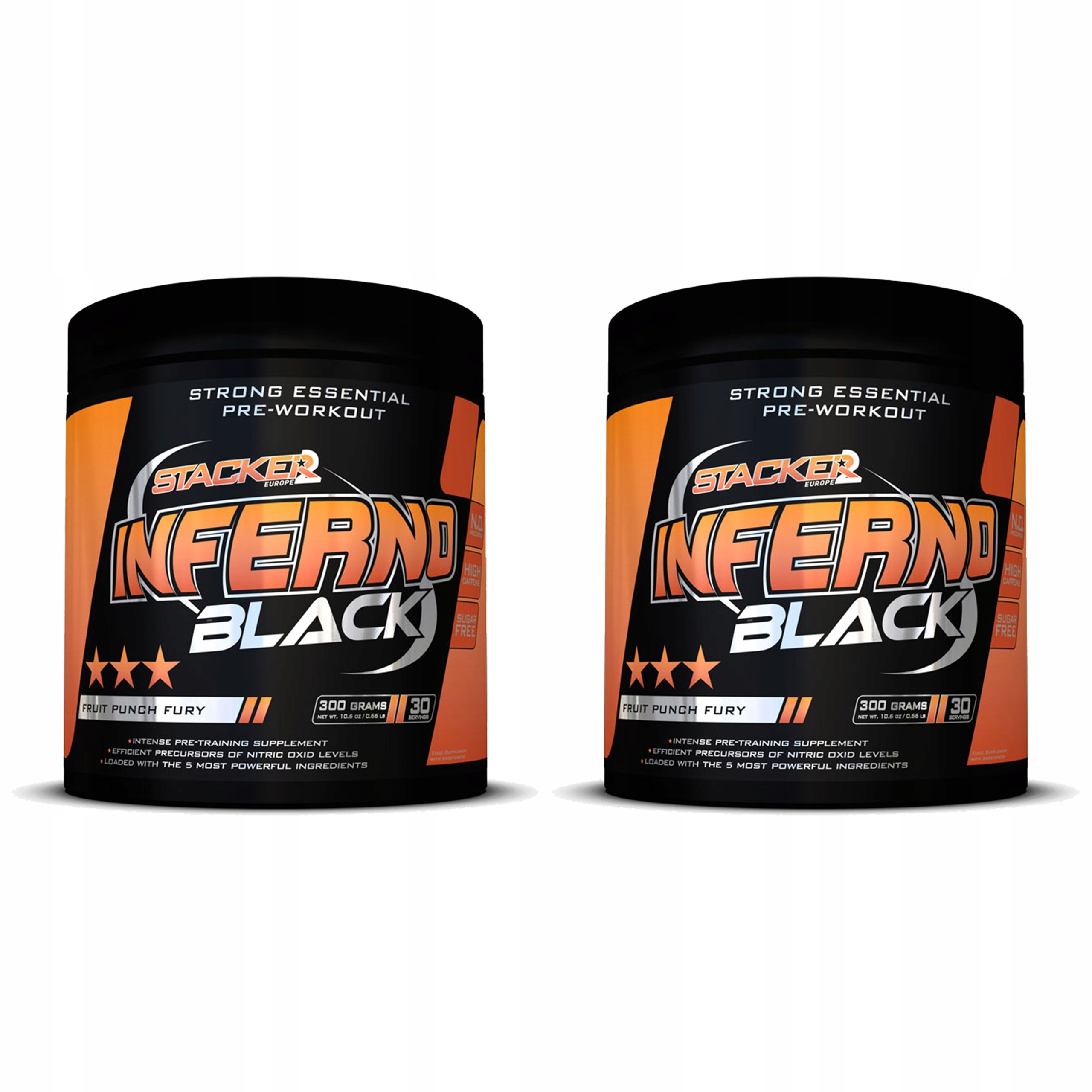 2x Inferno Black 300g Předtréninková Kofeinová Síla