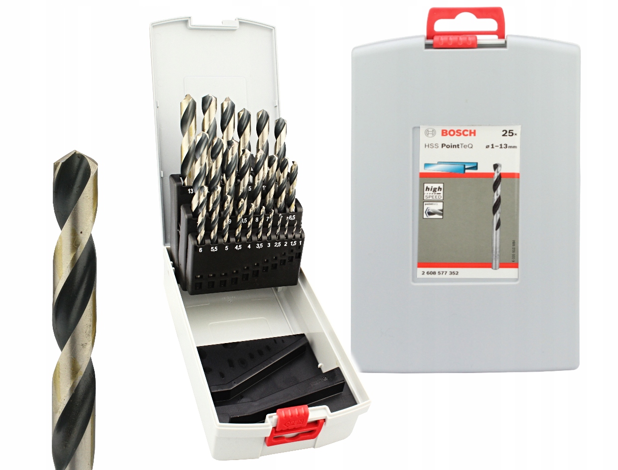 Zestaw wierteł krętych Hss PointTeQ, 25 elem Bosch