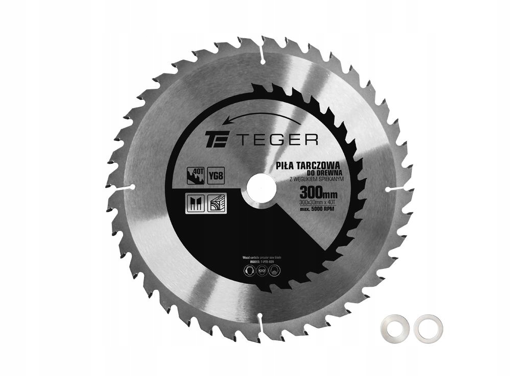 Piła tarczowa do drewna z węglikiem spiekanym 300x30x40T / TEGER
