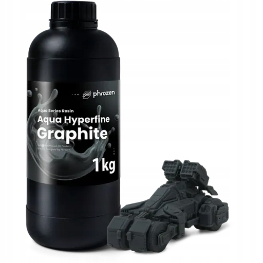 Uv pryskyřice Phrozen Aqua Hyperfine Graphite Grafitová 1 kg 1 l pro 3D tiskárnu