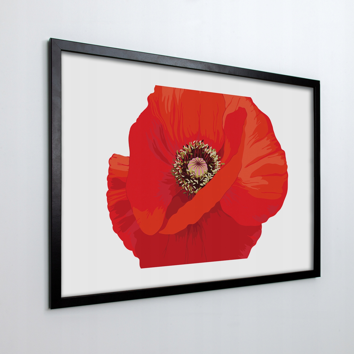 Obraz v rámu na zeď Květ makro mák 70x50 cm
