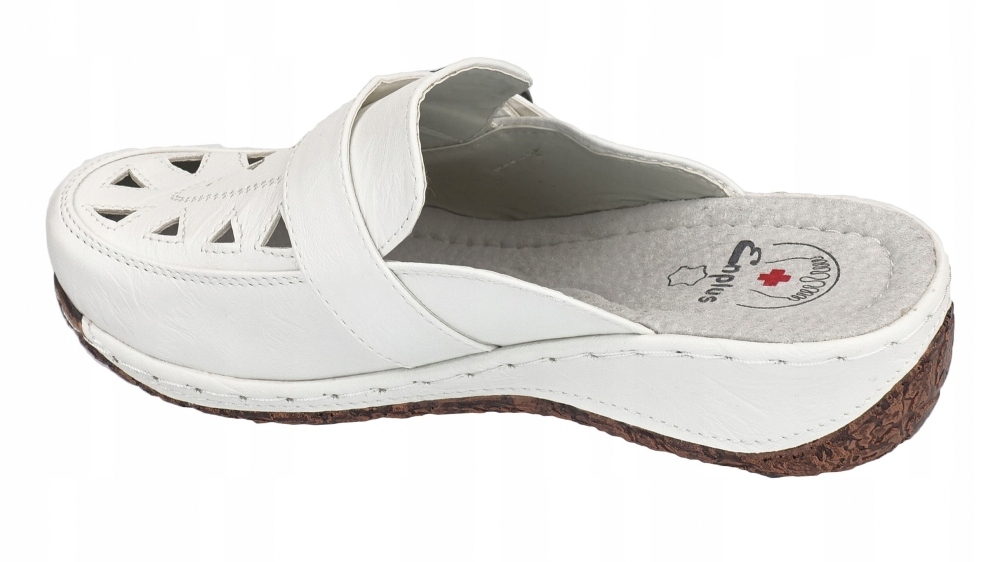 KLAPKI DAMSKIE LETNIE ZDROWOTNE BIAŁE 038-2 Kolor biały