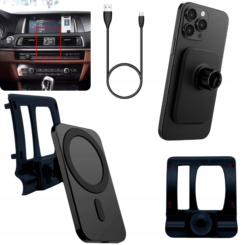 Adapter Uchwytu Na Telefon Bmw 5 Seria F10/F11 2011-2017 Indukcyjny Magsafe