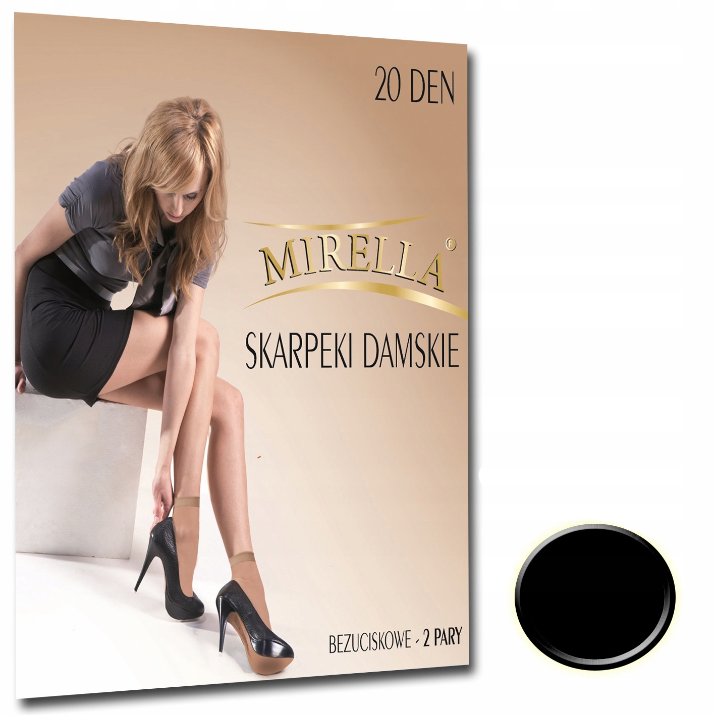 

Mirella Skarpetki dam. lycra 20 den bez wzmo. Nero