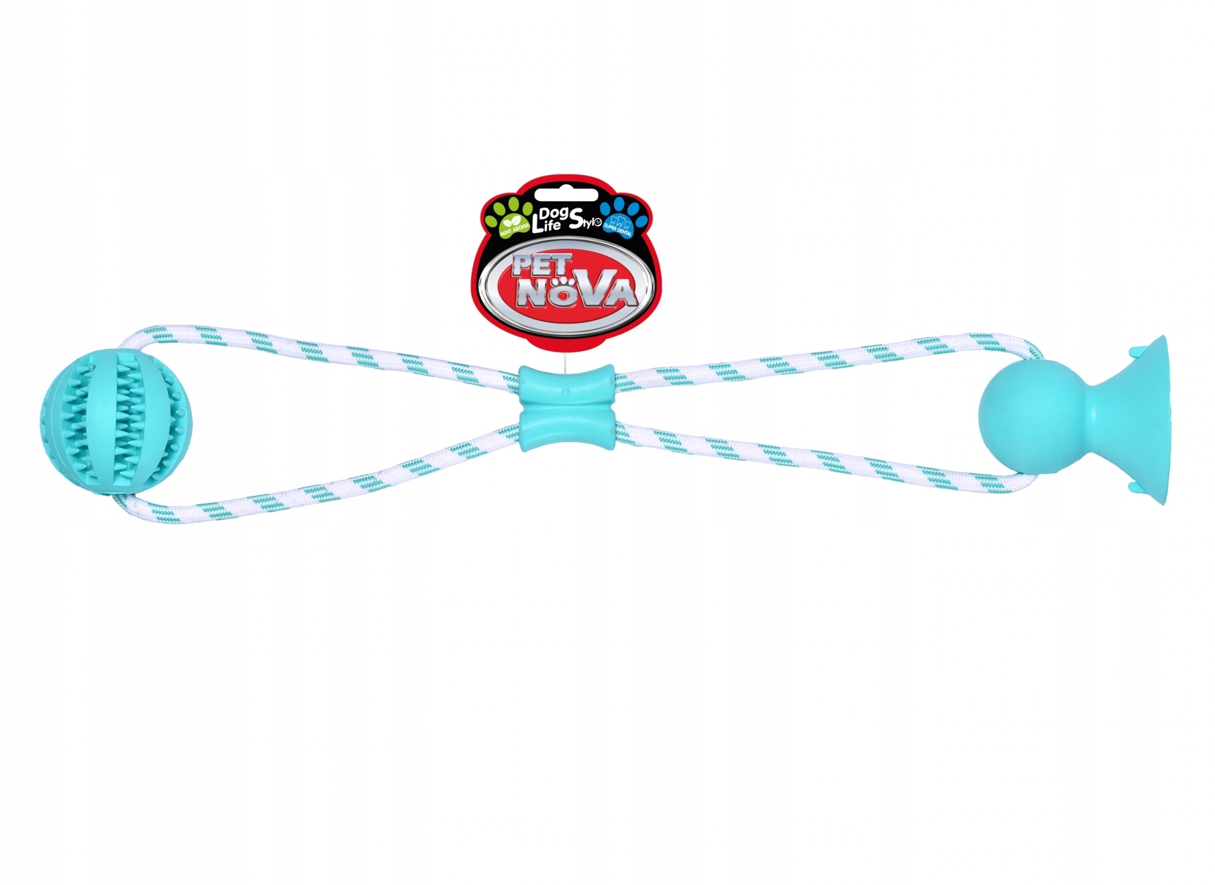 Levně Přetahovadlo pro psa Pet Nova míček Mint s přísavkou